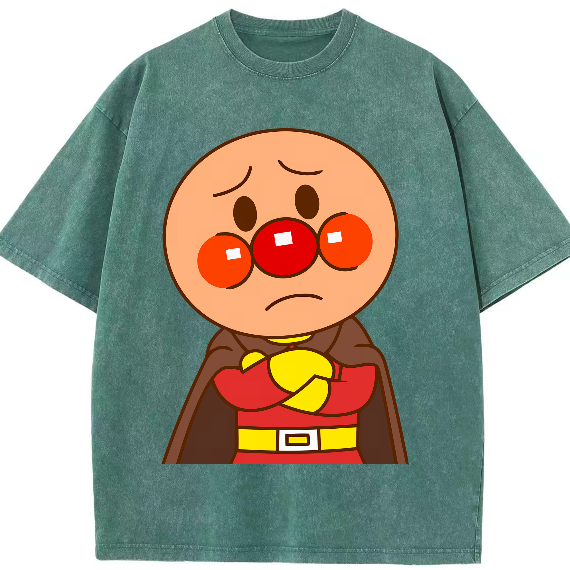 （画像用） アンパンマン Anpanman 綿100% ヴィンテージ風 半袖Tシャツ（フロントプリント）